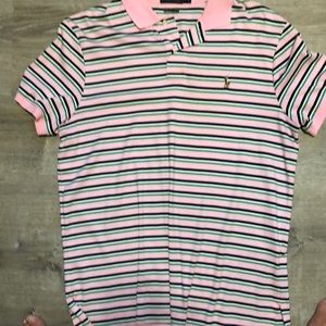 Ralph Lauren polo striped shirt, men’s large.